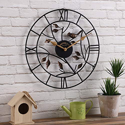 FirsTime  Co Treetop Bird Outdoor Clock American Crafted Oil Rubbed Bronze 18 x 15 x 18 