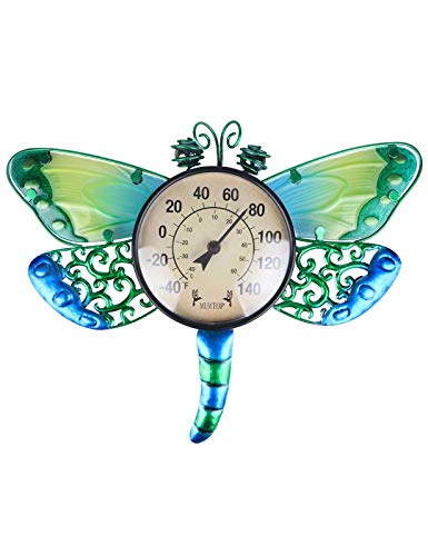 Thermometer Indoor Outdoor Patio Dragonfly WallMounted Thermometer Does not Require Any Battery