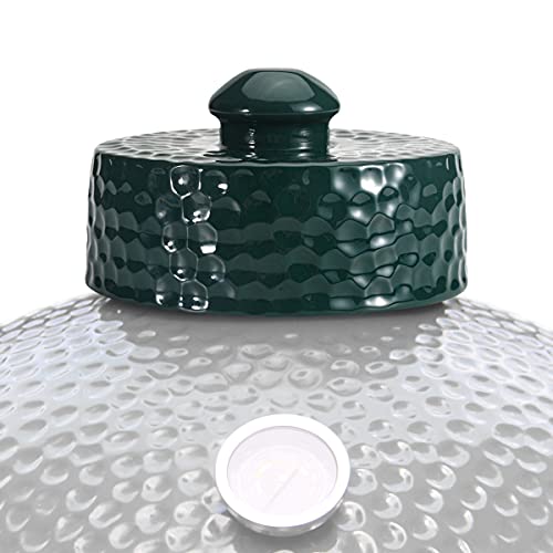 BONPAZ Big Green Egg Ceramic Damper Top Replacement Parts Big Green Egg Rain Cap  Great for Medium Large XLarge Big Green Egg MustHave Green Egg Chimney Cap Accessories HeavyDuty Ceramic