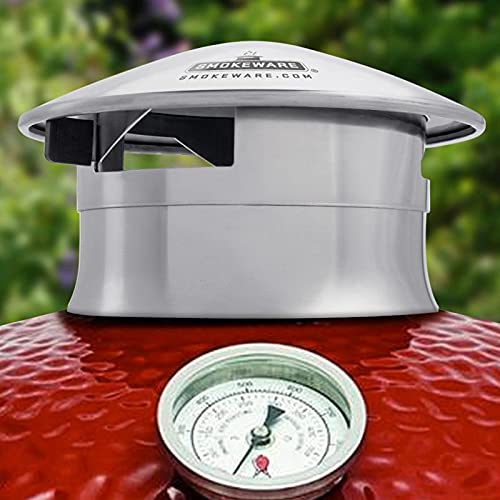 SMOKEWARE Vented Chimney Cap  Compatible with Kamado Joe Classic and Big Joe Grills Stainless Steel Replacement Accessory