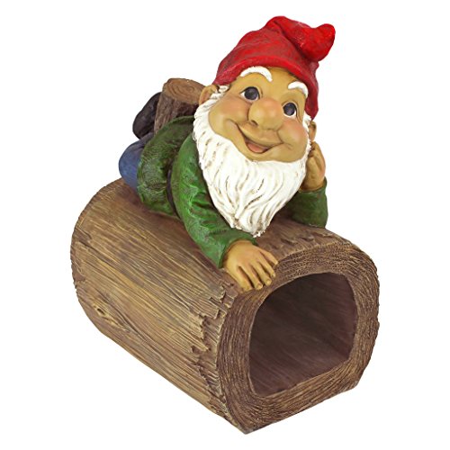 Design Toscano QM2864400 Garden Gnome Statue  Stormy the Gnome  Gnome Downspout Extender  Lawn Gnomefull color