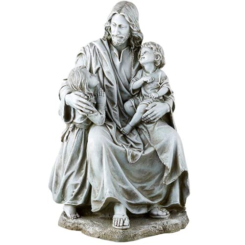 Large Jesus Statue with Children Outdoor Decorations for Patio Front Porch Yard Decor Garden Gifts 16 12 Inch