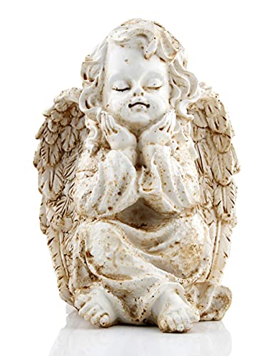 ABEESEA Retro Cherubs Angels Statues Figurine Guardian Angel Garden Angels Sculpture Cute Angel Collection Wings Angel Memorial Statue