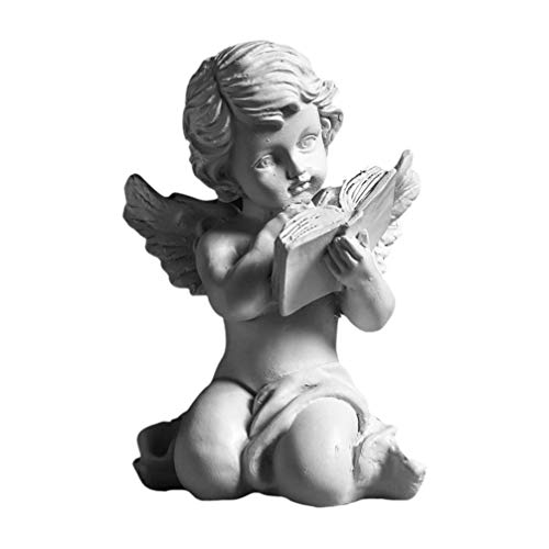BESPORTBLE Angel Statue Figurine Sculpture Cherub Wings Angel Statue Figure Garden Guardian Memorial Statue for Home Table Decoration Style 2