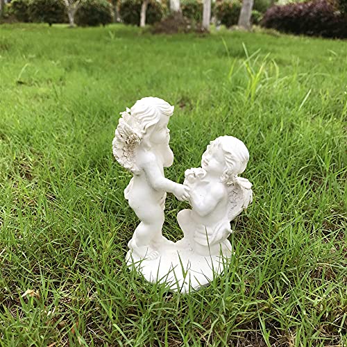 Gishima Cherubs Angels Garden Statues Figurine Adorable Wings Angel Sculpture Memorial Statue Home Garden Guardian Angels Decor
