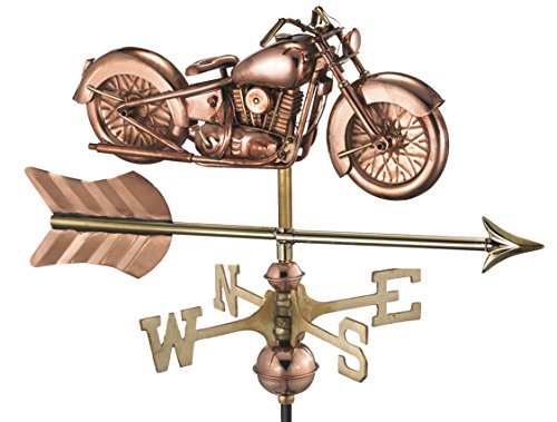 Good Directions Motorcycle with Arrow Garden Weathervane With Roof Mount