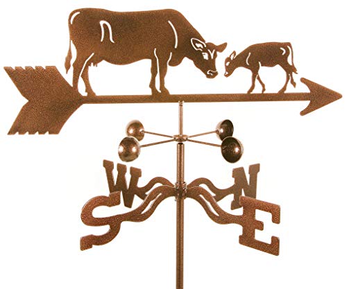 EZ Vane Cow and Calf Weathervane 21 Inch Wide Roof Mount