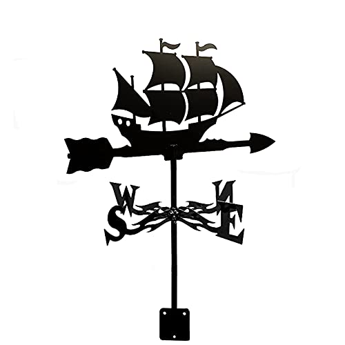 CNMJI Weathervane Sailboat Campervan Stainless Steel Weather Vane Weathercock Direction Indicator Garden Stake Art Decor for Patio Yard Ornament DecorationSailboat