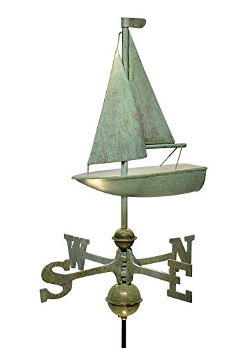 Dalvento 212V Sailboat Weathervane Verdigris