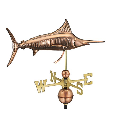 Good Directions Marlin Weathervane Pure Copper Fish