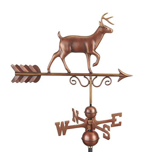 Good Directions 1977BRN Proud Buck Weathervane Pure Copper Hand Finished Bronze Patina