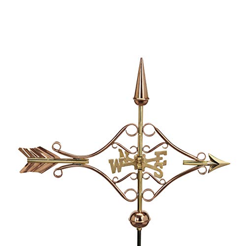 Good Directions 8842PR Victorian Arrow Cottage Weathervane Polished Copper with Roof Mount