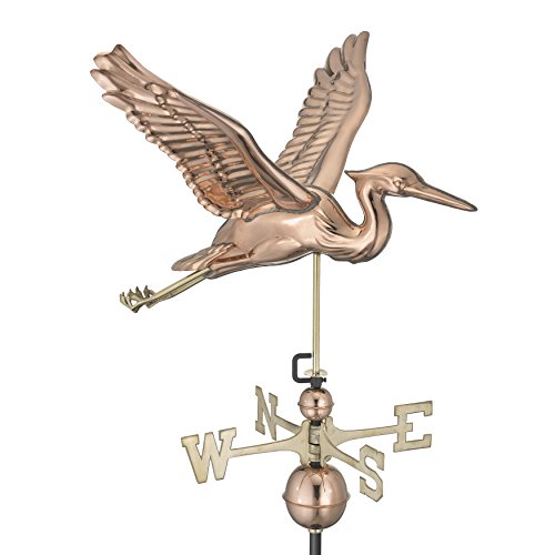 Good Directions Blue Heron Weathervane Pure Copper