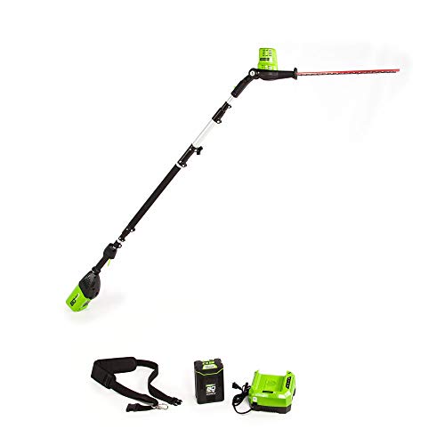Greenworks Pro 80V 20 inch Cordless Pole Hedge Trimmer 2Ah Battery and Charger Included PH80B210