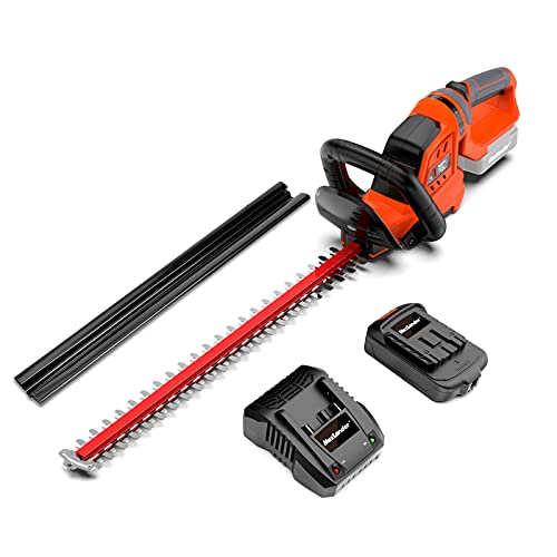 MAXLANDER Cordless Hedge Trimmer with 22DualAction Blade Include 20V 20Ah Battery and Fast Charger