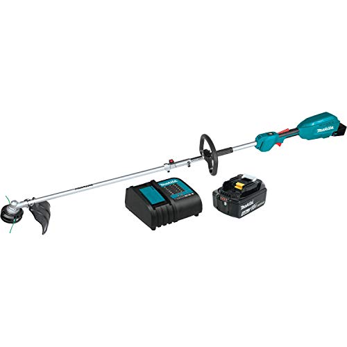 Makita XUX02SM1X1 18V LXT LithiumIon Brushless Cordless Couple Shaft Power Head Kit w 13 String Trimmer Attachment (40Ah)