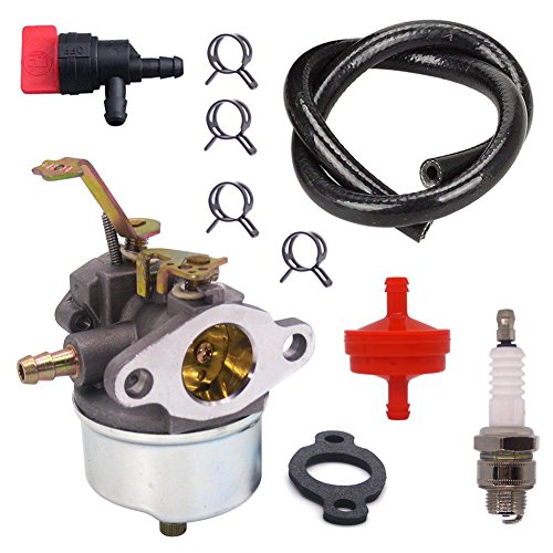 FitBest Carburetor with Fuel LineFilter for Tecumseh Troy Bilt Horse Tillers H30 H50 H60 HH60 632230 632272 631828 Carb