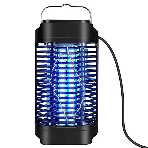 Electric Bug Zapper 18W for Indoor Effective 4200V Mosquito Zapper Killer Waterproof Mosquito Trap  Insect Fly Zapper (Black)