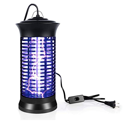 Indoor Bug Zapper with Switch Electric Mosquito Killer Lamp with UV Light Portable Standing or Hanging Home Bug Killer for Kitchen and Office