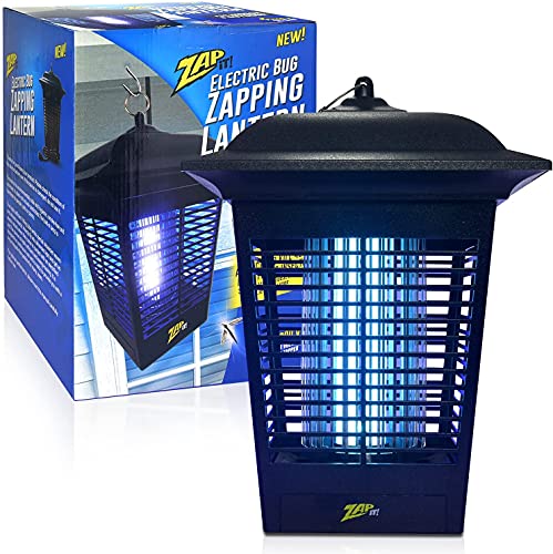 ZAP IT Electric IndoorOutdoor Bug Zapper (3000 Volt) Waterproof 360 Degree Mosquito Bug and Insect Killer  NonToxic Attractant UV Light and Electric Shock  Bug Collector to Easily Clean
