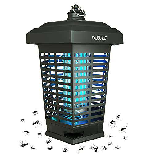 Bug Zapper Outdoor Electric Mosquito Zapper Indoor Mosquito Killer DLCUEL 4200V 18W Outside Bug Light Waterproof Flying Insect Trap Lamp for Home Backyard Patio Room and Garden
