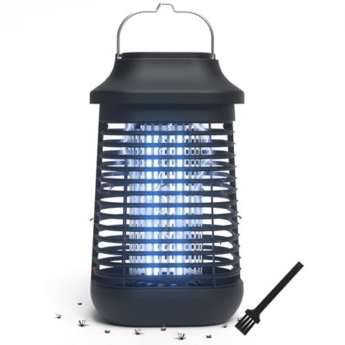 Bug Zapper OutdoorIndoor4200V High Powered Waterproof Electronic Mosquito Killer15W UVA Mosquito Lamp BulbFly Traps Patio Insects KillerTrap Killer for HomeKitchen Backyard Camping