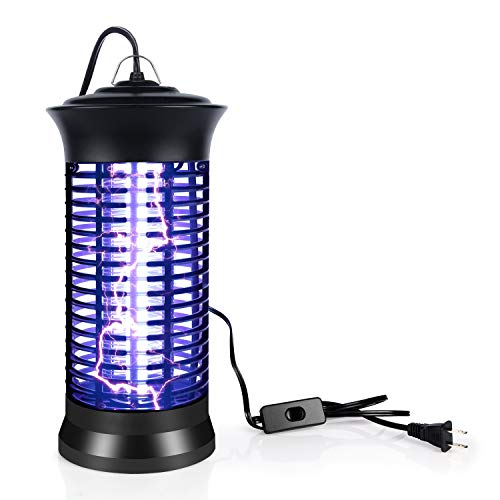 Indoor Bug Zapper with Switch Electric Mosquito Killer Lamp with UV Light Portable Standing or Hanging Home Bug Killer for Kitchen and Office