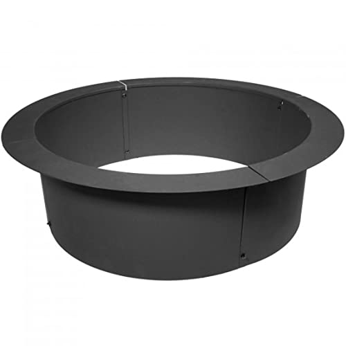 TITAN GREAT OUTDOORS 33 Diameter Steel Fire Pit Liner Ring Heavy Duty DIY InGround Outdoor Build Your Own Bonfire