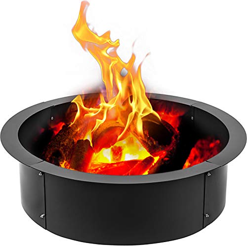 VBENLEM Fire Pit Ring 42Inch Outer36Inch Inner Diameter Fire Pit Insert 30mm Thick Heavy Duty Solid Steel Fire Pit Liner DIY Campfire Ring Above or InGround for Outdoor