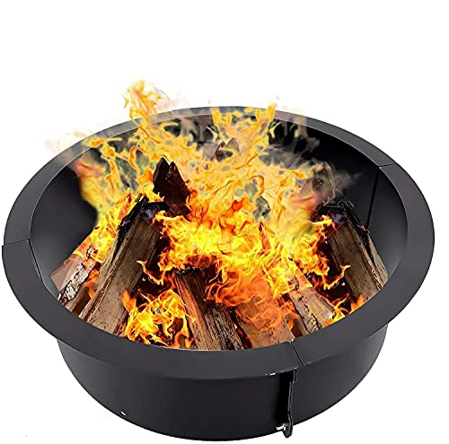 Karpevta Fire Pit Ring 42x36x10 inches Fire Ring Insert for Fire Pits DIY Campfire Liner  Portable Wood Burning Ring (42x36x10 inches)
