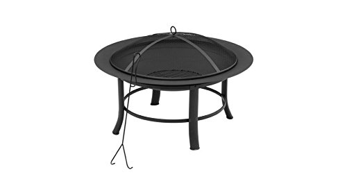 Mainstay 28 Fire Pit Includes a Spark Guard Mesh Lid with Lid Lift Features a Durable HighTemperature HeatResistant Finish (1)