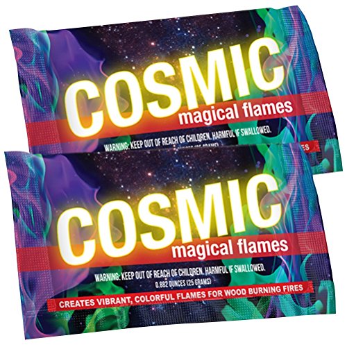 Magical Cosmic Flames Fire Color Changing Packets for Fire Pit  (12 Pack)  Campfire Bonfire Outdoor Fireplace  Magical Colorful Rainbow Funky Mystic Flames  Twice The Color  Half The Price
