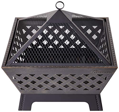 Landmann 25282 Barrone Fire Pit 26quot Antique Bronze