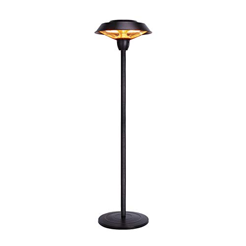 Star Patio Outdoor Freestanding Electric Patio Heater Infrared Heater Hammered Bronze Finished Portable Heater suitable as a Balcony Heater BBQ and Outdoor Party Heater 1566CS
