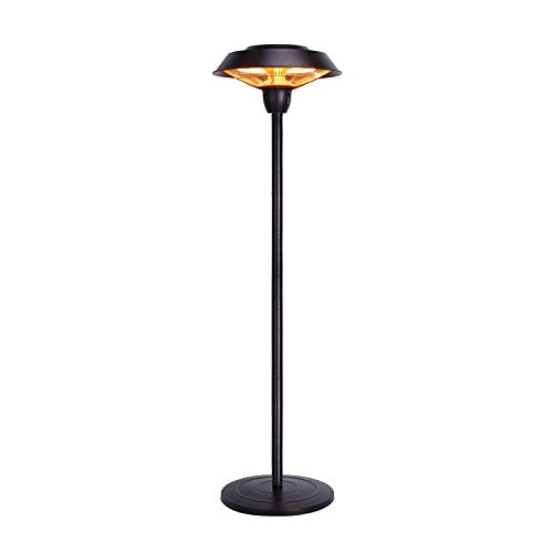 Star Patio Outdoor Freestanding Electric Patio Heater Infrared Heater Hammered Bronze Finished Portable Heater suitable as a Balcony Heater BBQ and Outdoor Party Heater 1566CS