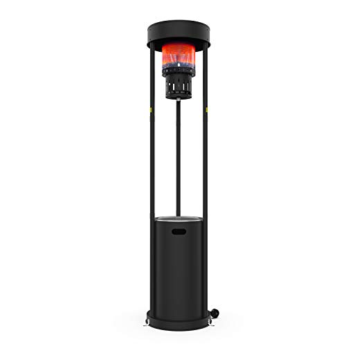 55000 BTUs Outdoor Heaters for Patio Propane Terra Hiker Outdoor Patio Heaters with Wheels Stainless Steel Propane Space Heaters Garden Gas Heaters with Safety Ignition System 15Minute Assembly