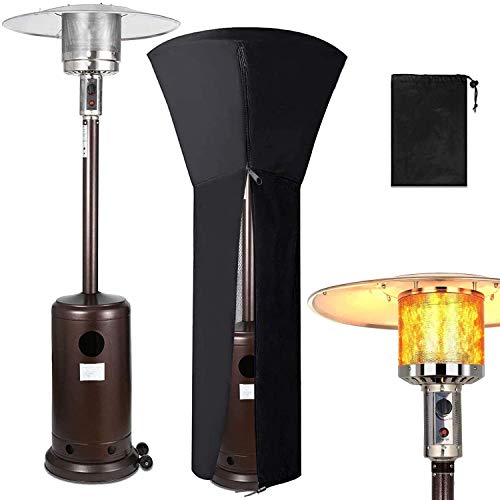 EPROSMIN 48000 btuPatio Heater for Outdoor  Gas Standing Propane Patio HeaterFloor Standing with Wheels and Cover for Garden WeddingParty