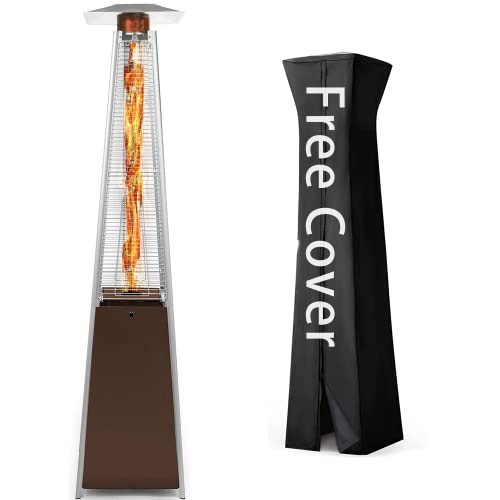 Patio Outdoor Heaters Propane  4800 Btu Patio Heater Propane Rapid Heating Propane Heater Outdoor Heater with Wheels and heater cover Propane Heater for Garden Party Backyard Restaurant