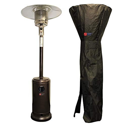 Molten Heat Portable Outdoor Patio Heater with All Weather Cover Propane 46000 BTU Commercial and Residential Base with Wheels