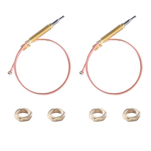 F273117 Thermocouple for Compatible with Mr Heater F273100 F27310 MH12 MH12C Replacement Thermocouple Heater Made by Copper Construction Milled Brass Fittings 1212 Length (2 Pack)