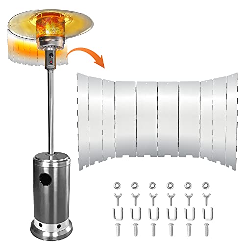 Patio Heater Reflector ShieldOutdoor Gas Propane Patio Heaters Replacement PartsEnegy SavingWindshieldHeat Focusing