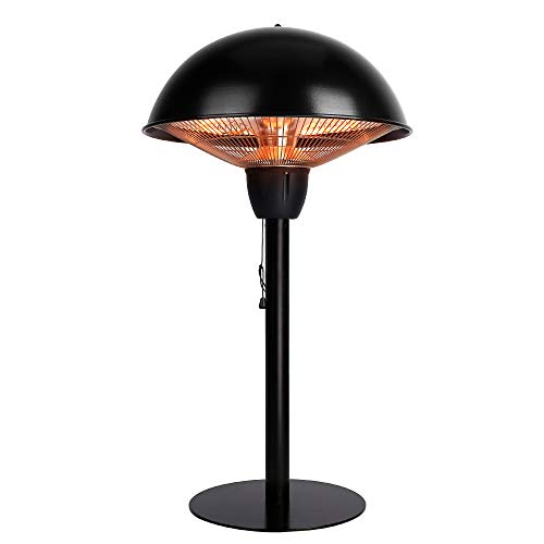 Star Patio Electric Patio Heater Tabletop Heater Infrared Heaters Electric Outdoor Heater Outdoor Space Heater Portable Heater with Hammered Bronze Finished 1500W STP1566BT