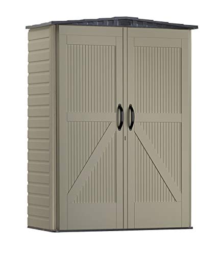 Rubbermaid Roughneck Small Vertical Resin Weather Resistant Outdoor Garden Storage Shed 5x2 Feet