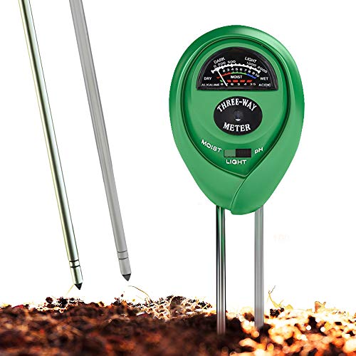 Soil pH Meter 3in1 Soil Test Kit For Moisture Light  pH A Must Have For Home And Garden Lawn Farm Plants Herbs  Gardening Tools IndoorOutdoors Plant Care Soil Tester (No Battery Needed)