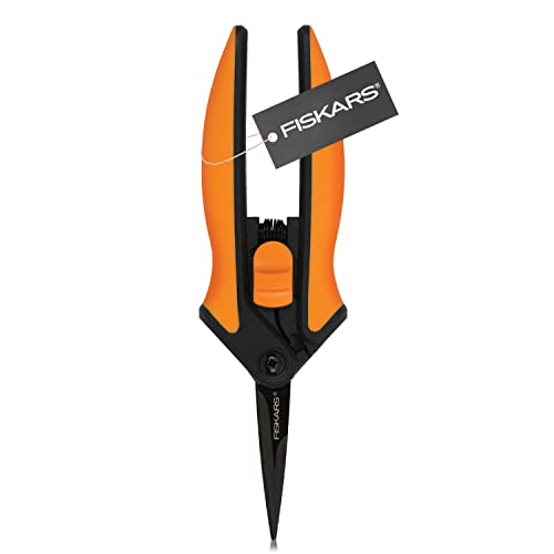 Fiskars Gardening Tools MicroTip Pruning Shears NonStick Precisionground Blades 6 Sharp Plant Scissors (3992411001)