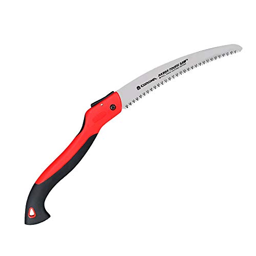 Corona Tools 10Inch RazorTOOTH Folding Saw  Pruning Saw Designed for SingleHand Use  Curved Blade Hand Saw  Cuts Branches Up to 6 in Diameter  RS 7265D