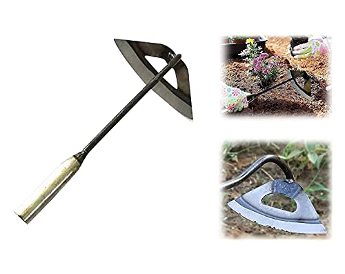 AllSteel Hardened Hollow Hoe Hollow Hoe for Gardening Hand Held All Steel Hardened Hollow Hoe Hand Shovel Weed Puller Accessories for Backyard Weeding Loosening Planting (1PCS)