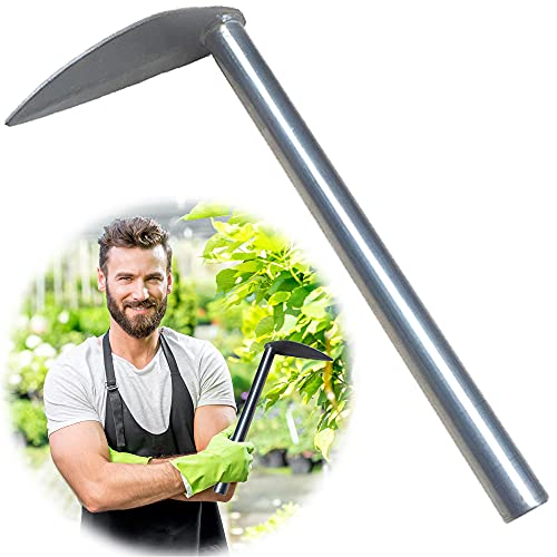 GETYIYI Hoe Gardening Tools Hand Shovel Weed Puller Accessories Gardening Gifts for Women Traditional Manganese Steel Quenching Forging Process (Pointy Head)