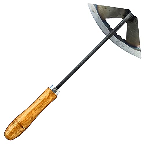 Quuen Gardening Tools Hand Hoe Shovel Weed Puller Accessories Sharp Durable Gardening Gifts for Women Hoe Garden Tool Traditional Manganese Steel Quenching Forging Process