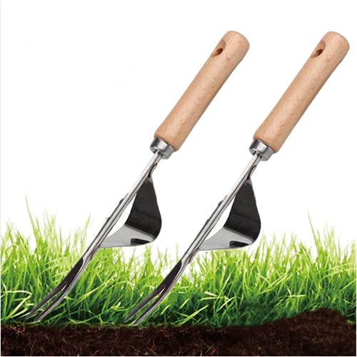 BERNIE ANSEL Hand Weeder ToolStainless Steel Manual Weed Puller BendProofPremium Gardening Tool for Easy Weed Removal and Deeper Digging 2 Pcs